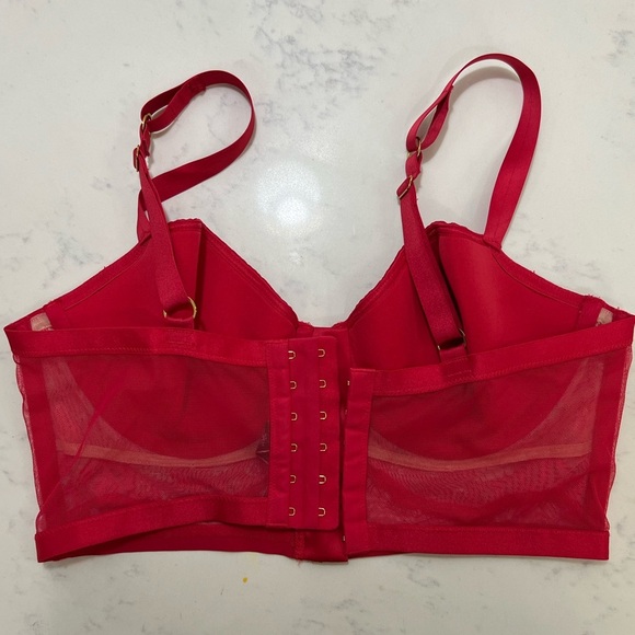 Victoria's Secret Red Lace Bralette with Underwire Support - Picture 7 of 16